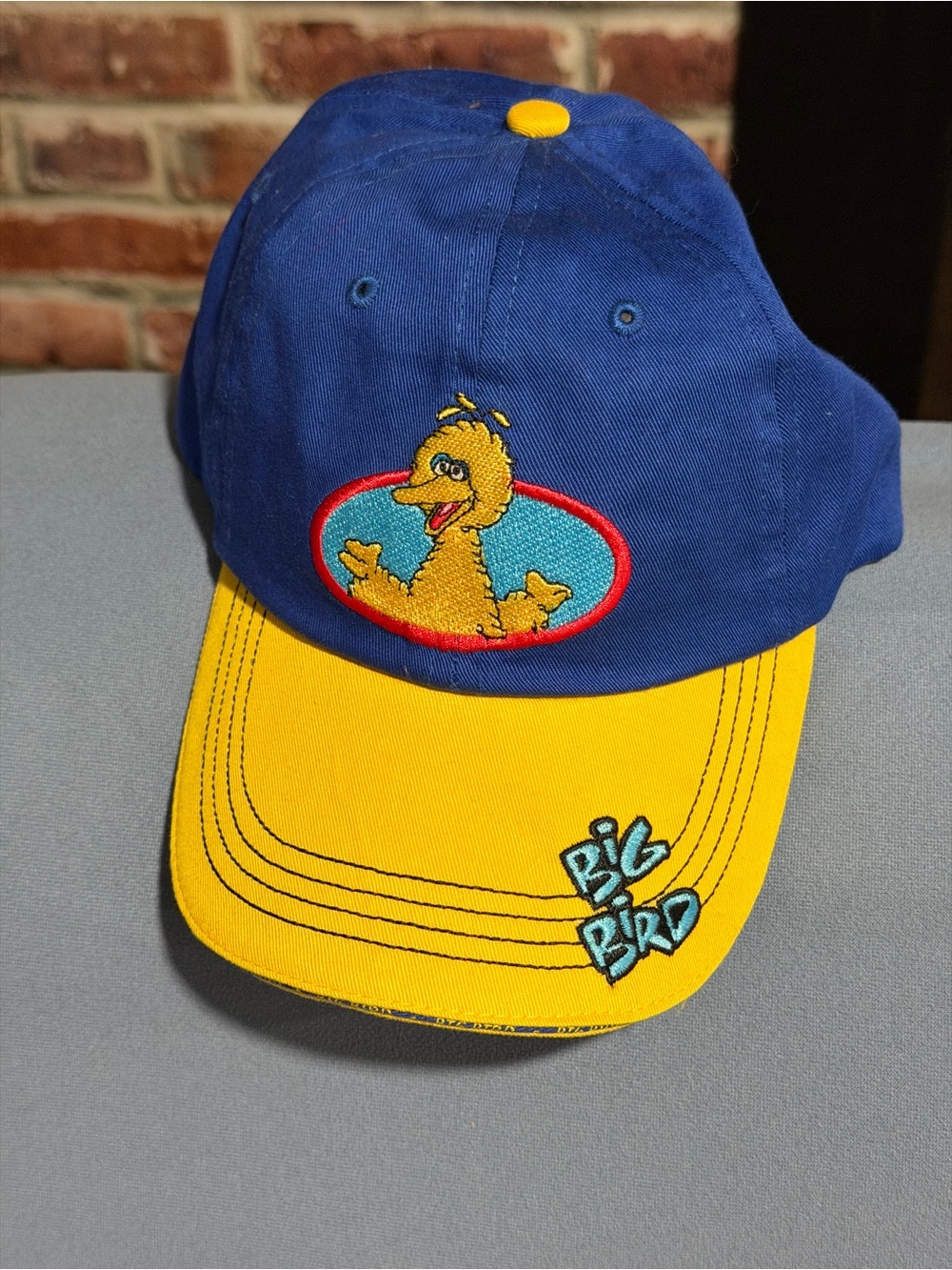 Big Bird Kids Blue and Yellow Baseball Cap